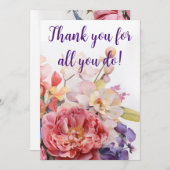 "Danke für alles, was du tust!" Karte (Vorne/Hinten)