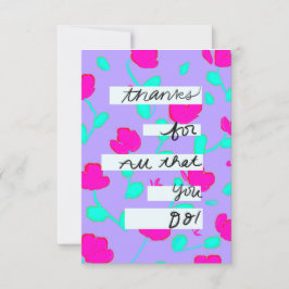 "Danke für alles, was du tust", nur weil Karte