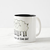 Danke für alles, was Ewe tut! Zweifarbige Tasse (VorderseiteRechts)