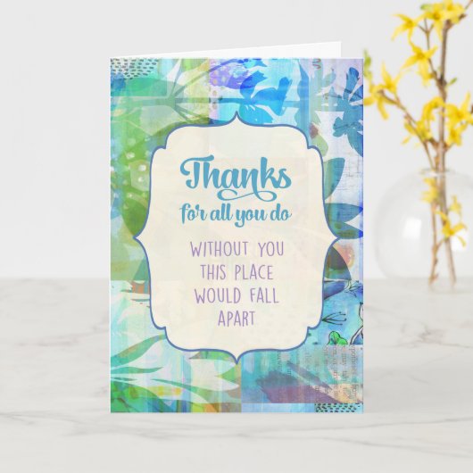 Danke für alles, was Sie tun Karte (Gelbe Blume)