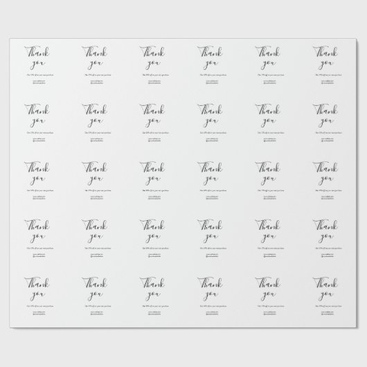 Danke für Bestellrabattcode-Website-Social-Media Geschenkpapier (Flach)
