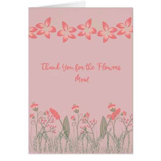 Danke für Blume Mama, Card. Peachy-Blume (Vorne)