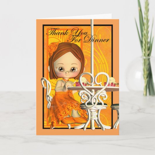 Danke für das Abendessen Niedliche Karte (Vorderseite)