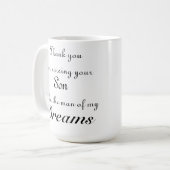 Danke für das Anheben Ihres Sohns, um der Mann von Kaffeetasse (Vorderseite Links)