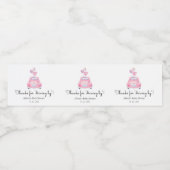 Danke für das Autofahren mit Pink Car Gefallen Wasserflaschenetikett (Einzelnes Label)