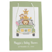 Danke für das Autofahren mit Safari Drive mit Baby Mittlere Geschenktüte (Vorderseite)