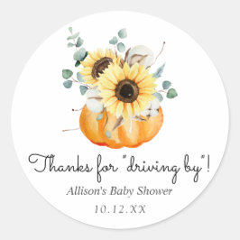 Danke für das Autofahren von Pumpkin Gevor Tag Runder Aufkleber