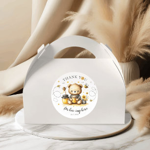 Danke für das Bee-ing Honey Geburtstagsbärchen Bee Runder Aufkleber
