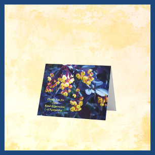 Danke für das Beileid, goldene gelbe Blumen
