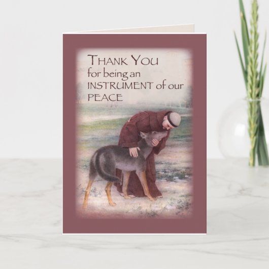 Danke für das Beileid, St. Francis mit Wolf (Vorderseite)