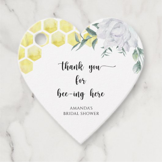 Danke für das Bienengesang hier Geschenkanhänger (Vorderseite)