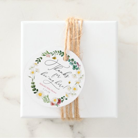 Danke für das Bienening Here Floral Shower Geschenkanhänger (Beispiel)