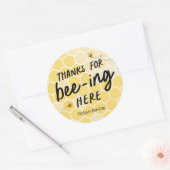Danke für das Bienening hier Gefäldemarken Runder Aufkleber (Umschlag)