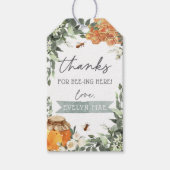 Danke für das Bienening hier | Vielen Dank für Ihr Geschenkanhänger (Vorderseite)