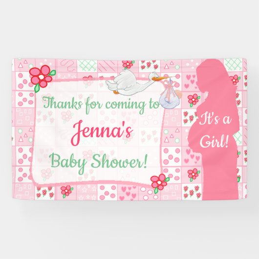 Danke für das Coming Baby Shower Banner (Horizontal)