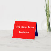 Danke für das Dienen unseres Landes (Vorderseite)