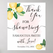 Danke für das Duschen Bride Lemons Pink Sign Poster (Vorne)