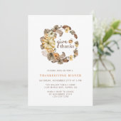 Danke für das einfache Abendessen im Erntedank Einladung (Stehend Vorderseite)