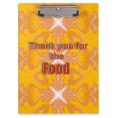 Danke für das Essen Klemmbrett (Vorderseite)
