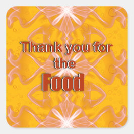 Danke für das Essen Quadratischer Aufkleber