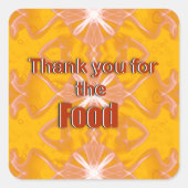 Danke für das Essen Quadratischer Aufkleber (Vorderseite)