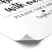 Danke für das Feiern mit meinem Sign Poster (Ecke)