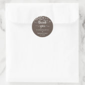 Danke für das Feiern mit uns Rustic Wedding Runder Aufkleber (Tasche)