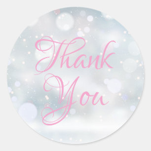 Danke für das First Snowflakes Babygeschenk Runder Aufkleber