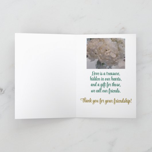 Danke für das Geschenk deiner Freundschaft! Karte (Innenseite)