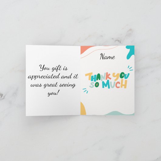 Danke für das Geschenk für das Baby! (Innenseite)