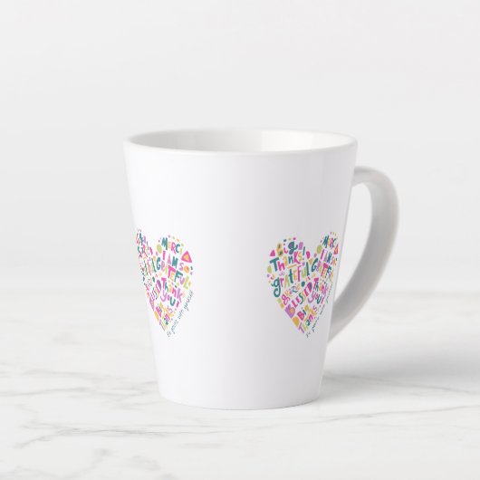 Danke für das Geschenk Latte Tasse (Rechte Ecke)