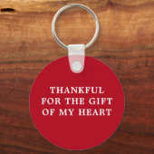 Danke für das Geschenk meines Herzens - Rot Schlüsselanhänger (Vorderseite)