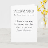 Danke für das große Gedicht Karte (Gelbe Blume)