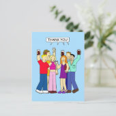 Danke für das große Party Postkarte (Stehend Vorderseite)