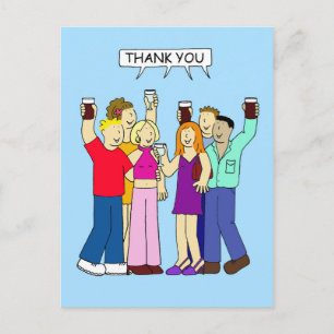 Danke für das große Party Postkarte