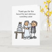 Danke für das Hochzeitstorch-Strichmännchen Karte (Gelbe Blume)