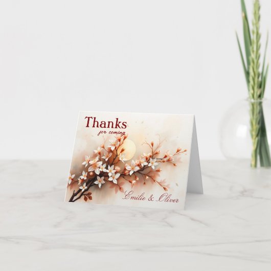 Danke für das Kommen und Ihren Namen (Vorderseite)