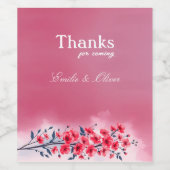 Danke für das Kommen und Ihren Namen Weinetikett (Einzelnes Label)