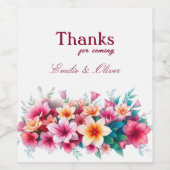 Danke für das Kommen und Ihren Namen Weinetikett (Einzelnes Label)