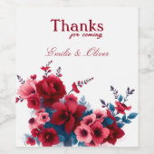 Danke für das Kommen und Ihren Namen Weinetikett (Einzelnes Label)