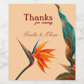 Danke für das Kommen und Ihren Namen Weinetikett (Einzelnes Label)