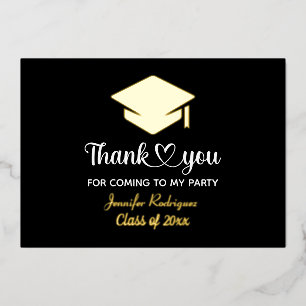 Danke Für Das Kommen Zu Meiner Abschlussfeier Mütz Folieneinladung