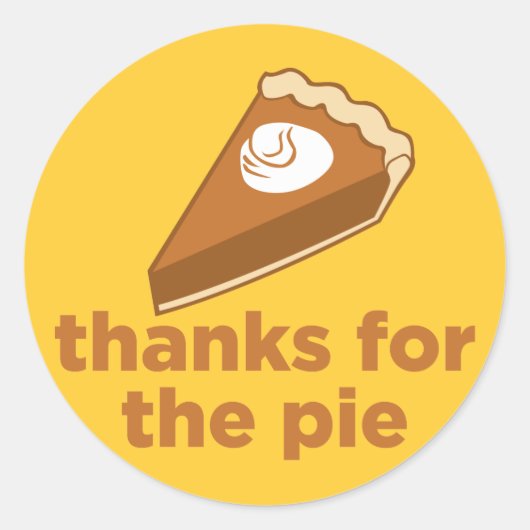 Danke für das Kuchen Runder Aufkleber (Vorderseite)