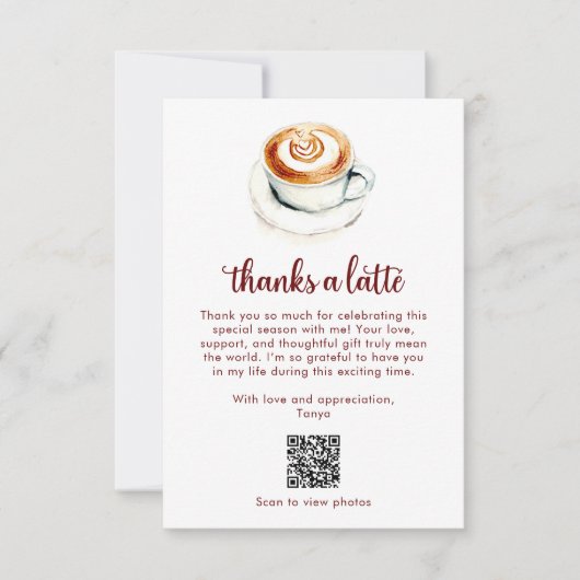 Danke für das letzte Brautparty QR Code Wasserfarb (Vorderseite)