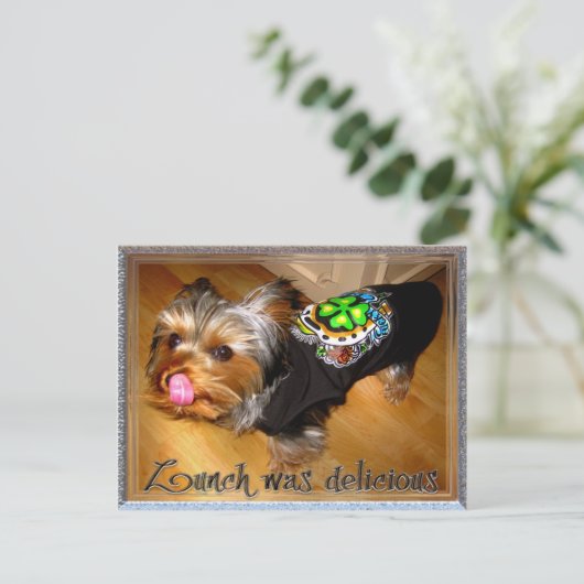 Danke für das Mittagessen Postkarte (Stehend Vorderseite)