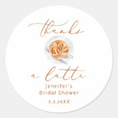 Danke für das neueste Brautparty Runder Aufkleber (Vorderseite)