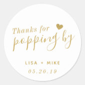 Danke für das Poppen durch Personalisierte Gastges Runder Aufkleber (Vorderseite)