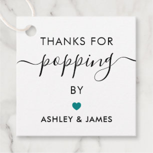 Danke für das Poppen von Tags, das Hochzeitstempel Geschenkanhänger
