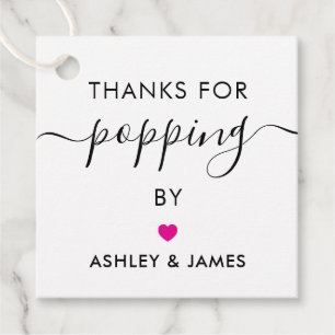 Danke für das Poppen von Tags, das Hochzeitstempel Geschenkanhänger