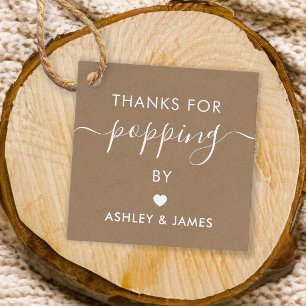Danke für das Poppen von Tags, Hochzeitskraft Geschenkanhänger